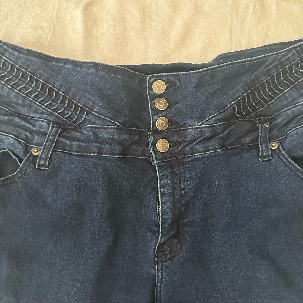 Classic High Rise Women's Jeans in Deep Blue - Picture 3 of 12